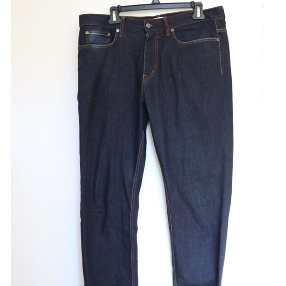 Spoke Jeans Mens 10oz Travel Denim Build B Size 34x31 Dark Wash Casual Regular‎ - Picture 1 of 10